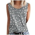thumbnail image 1 of UPPADA Womens Casual Tank Top Plus Size Crewneck Basic Tee Shirts Flowy Sleeveless Shirts for Sunmmer Vcation Multicolor,5XL, 1 of 4