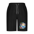 thumbnail image 4 of VgaVtl Mens Shorts Sports Shorts for Men Big and Tall Regular Graphic Drawstring Hawaii Casual Shorts,Black XL, 4 of 5