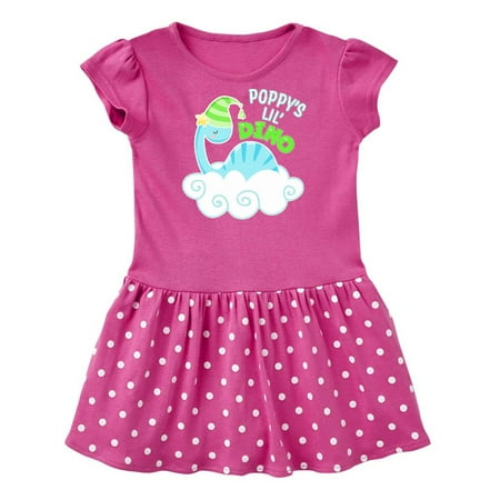 

Inktastic Poppy s Lil Dino with Cute Blue Baby Dinosaur Gift Baby Girl Dress