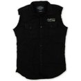 thumbnail image 1 of Ecko Unltd. Camiseta sin mangas con botones, tejido sólido, sin mangas, para hombre, negro, pequeño, 1 of 1