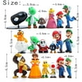 thumbnail image 5 of Nightwill Super Mario Figure Set, 18-Piece PVC, Includes Mario, Luigi, Yoshi & Peach, 3-6cm, 5 of 6