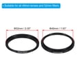thumbnail image 2 of Unique Bargains 49mm-52mm Step Up Ring with Cleaning Cloth, 2 Pack Camera Lens Filter Adapter Ring, Black, 2 of 6