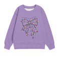 thumbnail image 4 of Bnwani Christmas Toddler Crew Neck Sweatshirts Long Sleeve Casual Print Purple Size 7 Years, 4 of 4