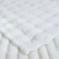 thumbnail image 2 of Evlmd White Fleece Throw Blanket Twin Size 60"x 80", 3D Bubble Blankets & Throws for Couch/Beds, Fuzzy and Cozy Blanket, 2 of 10