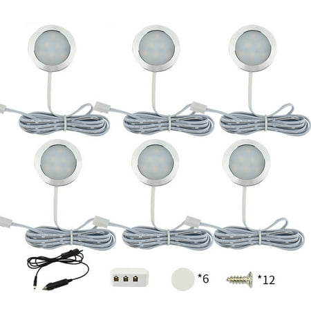 

6x12V 3W Interior LED Spot Light With Set Switch Charger Car For Camper Van Caravan Motorhome