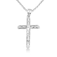 thumbnail image 3 of Sterling Silver Hollow Open Cut Design Cross Crucifix Pendant, 3 of 4