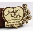 thumbnail image 2 of Custom Engraved Wooden Magnet Personalized Gift 20 Rustic Wedding Save the Date Wooden Magnet, 2 of 2