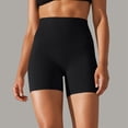 thumbnail image 3 of Women's Solid Color Yoga Shorts - Double Brushed, High Waist Compression, Three-Quarter Length, Nylon Spandex, XS-XL Sizes, Workout/Pilates, 3 of 6