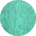 thumbnail image 1 of Ahgly Company Indoor Round Abstract Turquoise Blue Contemporary Area Rugs, 5' Round, 1 of 4