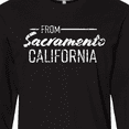 thumbnail image 4 of Inktastic From Sacramento California in White Distressed Text Long Sleeve T-Shirt, 4 of 5