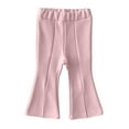 thumbnail image 4 of lnmuld Girls Pants Stylish Flared Denim Trousers High Waist Design with Front Slit Detail Soft Stretch Fabric Ideal for Casual Teen Daily Wear and Outfits Comfortable Fashionable Size:8-12 Months, 4 of 5