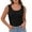 Black, variant on Tank Tops for Women Stretch Crewneck Sleeveless Tshirt Slim Fitted Camisole Going out Tops for Women