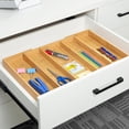 thumbnail image 4 of Organizador Expandible de Bambú para Cajones con 5 Compartimentos Ajustables para Cubiertos Cuchillos y Utensilios de Cocina o Dormitorio, 4 of 5