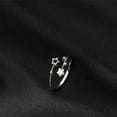 Fall Fashion 2024 Star Ring Female Design Fashion Double Layer Five