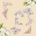 thumbnail image 7 of 6 Bags 6 Styles Baroque Paper Corner Stickers Flower Retro French Collage Materials Embossed Corner Embellishments, 7 of 7