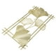 thumbnail image 5 of Decoración de pared de metal dorado, ensamblaje de lujo y lujosa escultura de pared de hoja dorada aristocrática con marco para sala de estar, 5 of 7