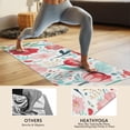 thumbnail image 4 of Pioneer Flower Floral Print Pattern Hot Yoga Mat Towel Non Slip for Hot Yoga - Quick-Drying Yoga Mat Cover with 4 Corner Pockets with Travel Bag - Hot Yoga Towel Non Slip 70"x26", 4 of 6