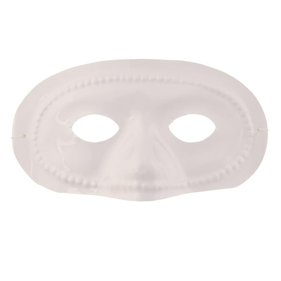 24 Pack Beistle Mardi Gras White Half Mask