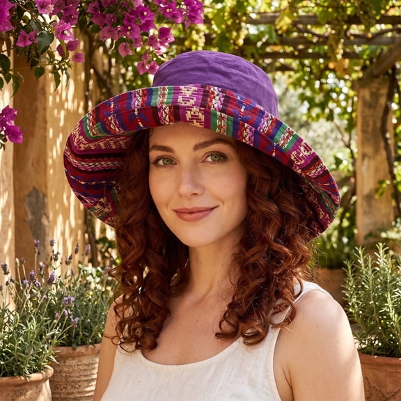Women's Wide Brim Sun Hat Ethnic For Casual Fisherman Cap With Breathable Summer Beach Hat For Travel And Sun Visor Cap