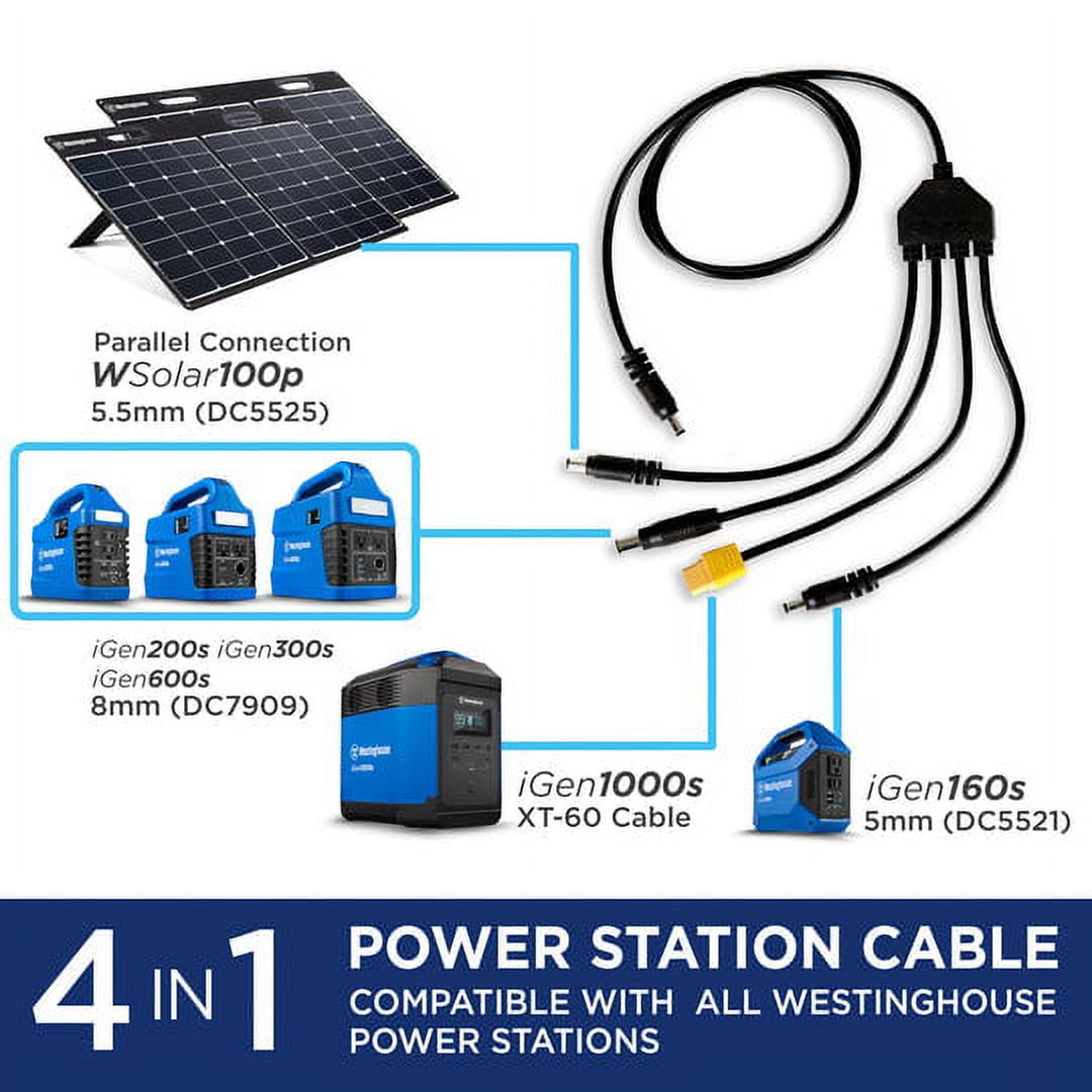 Westinghouse 60W Foldable Portable Solar Panel for iGen160s, iGen200s, iGen300s, iGen600s, iGen1000s Power Stations