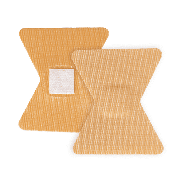 Fabric Fingertip Flexible Adhesive Bandages, 1¾” x 2”, Box of 100 Sterile Bandages for First Aid Kit Wound Care & Protection, Breathable, Individually Wrapped