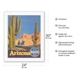 thumbnail image 2 of Arizona - Santa Fe Railroad - Vintage Railroad Travel Poster by Don Perceval c.1950s - Fine Art Rolled Canvas Print 20in x 26in, 2 of 4