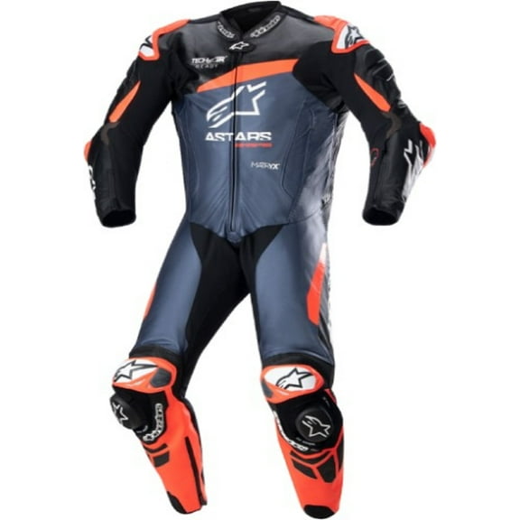Alpinestars GP Plus V4 Mens Leather Motorcycle 1-pc Suit Black/Red/Blue 54 EUR