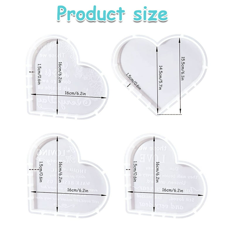  ABOOFAN Heart Sign Molds Resin Molds Silicone Molds Memorial  Gift Sign Moulds for Valentines Day Gift Epoxy Resin Casting Molds DIY  Craft Home Decor : Arts, Crafts & Sewing