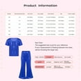 thumbnail image 5 of TiaoBug Child Girls Boys Jazz Hip Hop Disco Dance Party Outfits Crop Top with Bell Bottom Pants Set Royal Blue 6-7, 5 of 5
