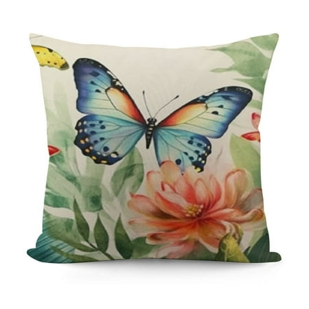 SHANXI Spring Pillow Covers Green Decorative Throw Pillow Covers Floral Bird Butterfly Farmhouse Cushion Cases for Sofa Couch Living Room Outdoor 20x20in SHANXI Spring Pillow Covers Green Decorative Throw Pillow Covers Floral Bird Butterfly Farmhouse Cushion Cases for Sofa Couch Living Room Outdoor 20x20in