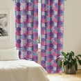 thumbnail image 2 of Ethnic Curtains 2 Panels Set, Composition with Oriental Motifs Mandala Inspired Swirl and Circles, Window Drapes for Living Room Bedroom, 56"W X 95"L, Multicolor, by Ambesonne, 2 of 5