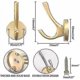 thumbnail image 2 of Hook Coats And Hats 2 Pieces Metal Coat Hooks Hanging Clothes Hook Towel H For Kit, Bath, 2 of 5