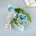 thumbnail image 4 of Tainini Clearance Sale !Artificial Roses Flowers Arrangement Silk Bouquet for Home Office Parties Bridal and Wedding Decor,11.6in, 4 of 5