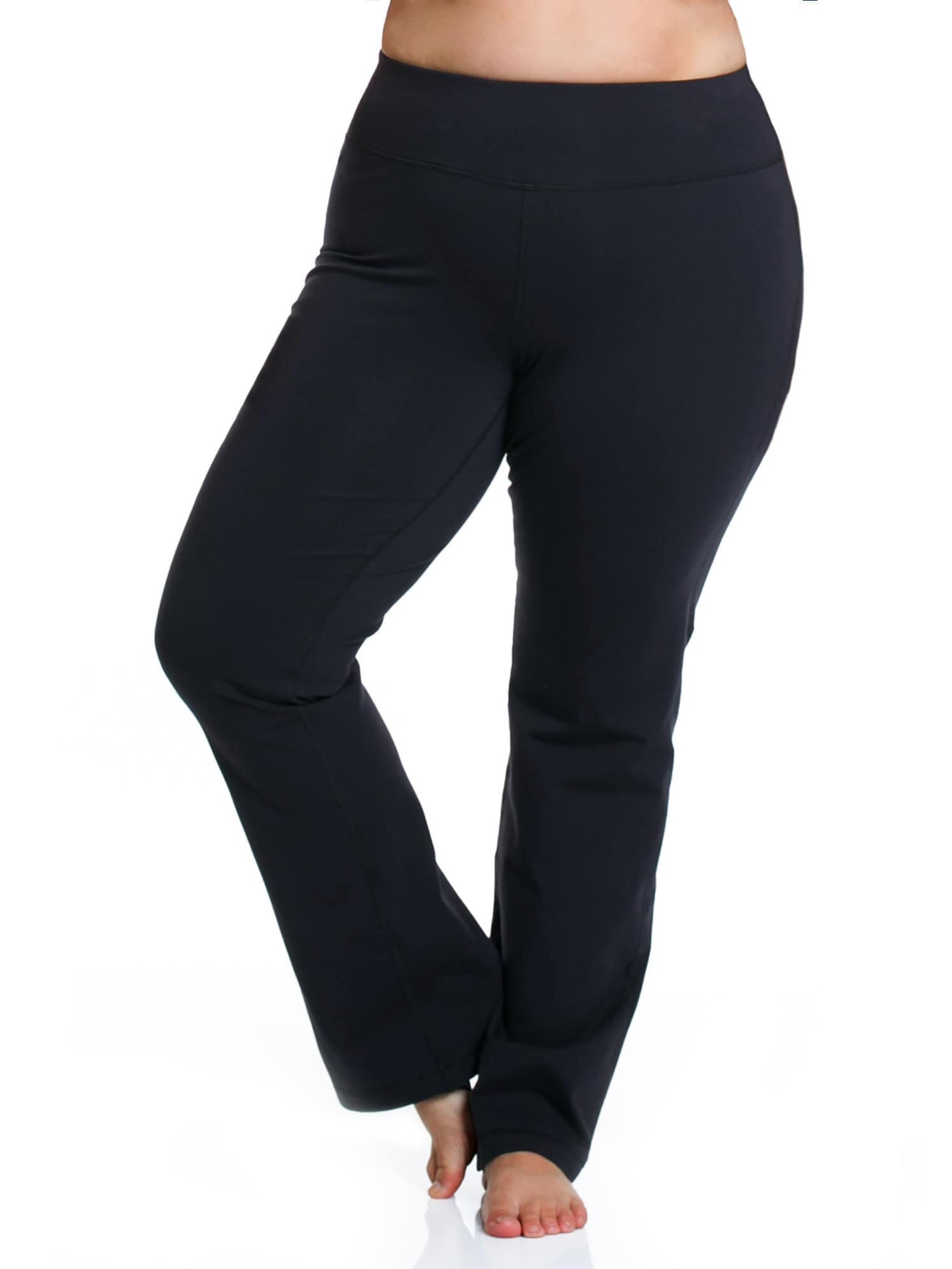 Rainbeau Curves Curve Basix Women's Black Cotton/Spandex Pants ...