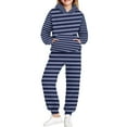 thumbnail image 4 of Nskgu Boys Girls Sweatsuit Striped Printed 2 Piece Sweatsuits for Teens Kids Sweatshirts and Jogger Sweatpants Sweat Set, 4 of 6