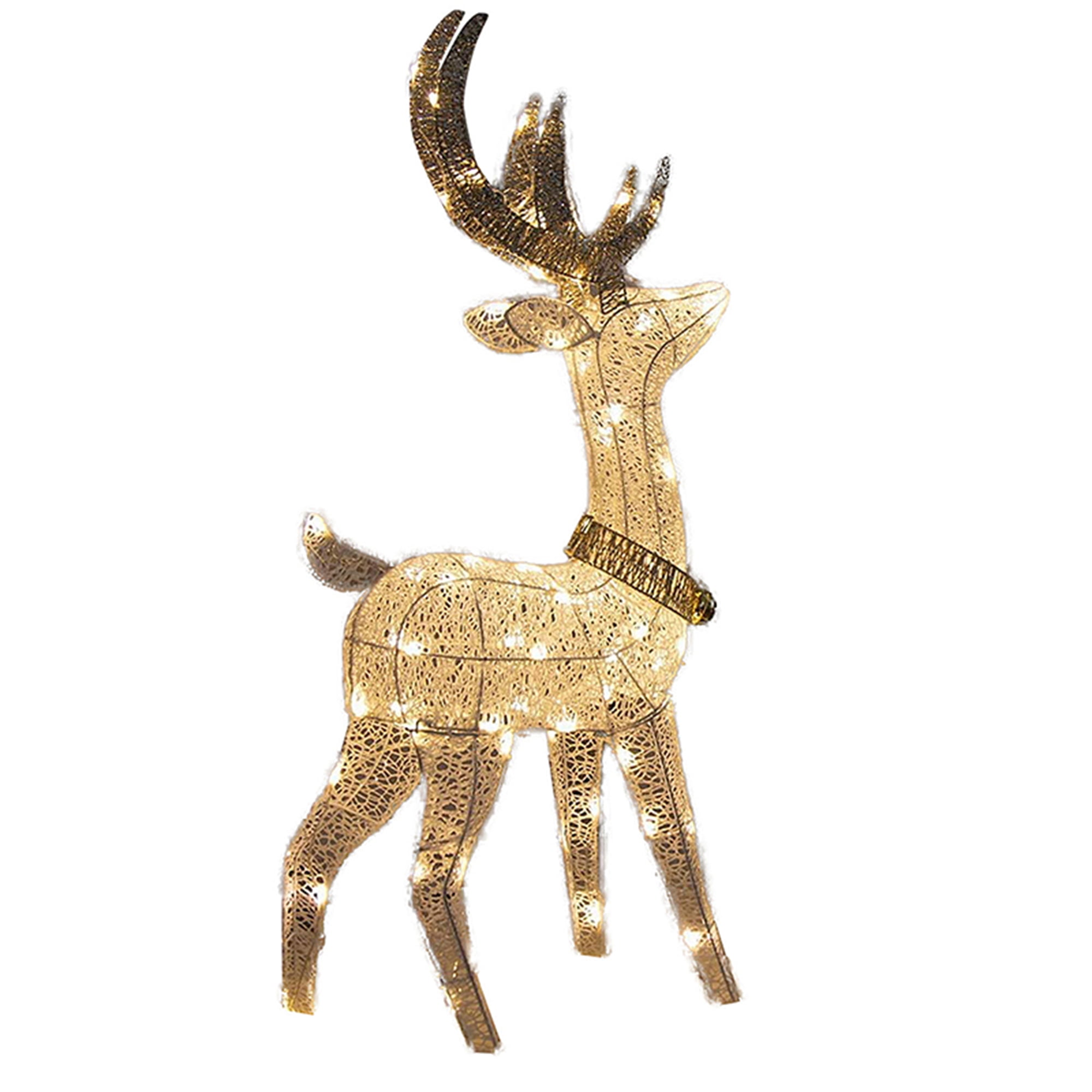 Tregren Christmas Lighted Up Reindeer, Outdoor Reindeer Yard Garden