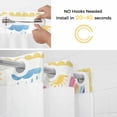 thumbnail image 2 of No Hook Rainbow Sunshine Shower Curtain with Snap in Liner Set, Rainy Cute Yellow Border Waterproof Fabric Bathroom Curtains with See Through Top Window, Hotel Style Standard 72 x 72 Inch, 2 of 8