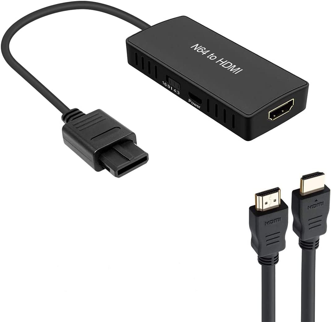 N64 to HDMI Converter Adapter Support 16:9/ 4:3 Conversion, HDMI Link Cable for N64 /SNES /NGC/ SFC（Plug and - Walmart.com