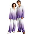 thumbnail image 2 of Dwelliawo Men's Cotton Pajama Sets, Soft Plaid PJS Long Sleeve Sleepwear 2 Piece Button Down Lounge Set Light Gray 2xL, 2 of 5