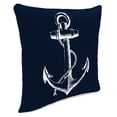 thumbnail image 4 of Jordan Manufacturing 16" x 16" Anchor Navy Nautical Square Outdoor Throw Pillow with Welt, 4 of 8