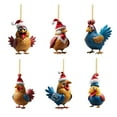 thumbnail image 6 of Christmas Tree Ornaments 2024 Funny Christmas Chicken Ornament Scarf Chicken Holiday Decoration Gifts For Friends Family Chicken Ornaments For Christmas Tree Outdoor Hanging, Suitable For Christmas, 6 of 8