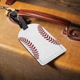 thumbnail image 3 of Luggage Tag Baseball Laces Full Back Privacy Name ID Card Suitcase Labels Leather Travel Tags 2 Pack Decoration, 3 of 6