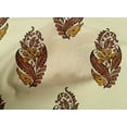 thumbnail image 4 of oneOone Cotton Cambric Fabric Leaves & Floral Block Print Sewing Fabric BTY 56 Inch Wide, 4 of 5
