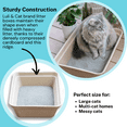 thumbnail image 6 of Luli & Cat Disposable Litter Boxes for Cats | Jumbo Sized 4-Pack | Durable and Water Resistant, 6 of 8