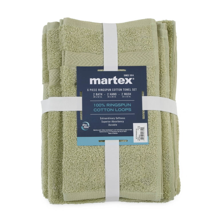  SUPERIOR Eco-Friendly Cotton 6-Piece Hand Towel Set