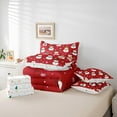 thumbnail image 6 of Manfei Cartoon Snowman Bedding Comforter Set 7 Pieces for Kids, Kawaii Snowflakes King Bedding Sets, Red Christmas Bed Sheets, Ultra Soft Home Decor, 6 of 8