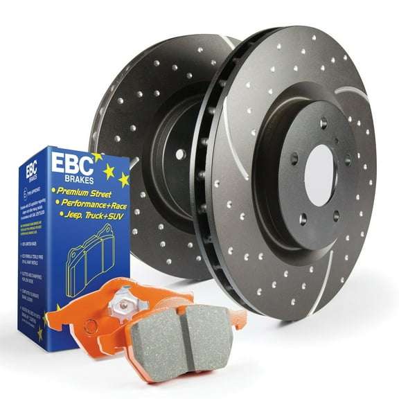 EBC Brakes S8KR1032 S8 Kits Orangestuff and GD Rotors Fits select: 2013-2019 RAM 1500, 2002-2012 DODGE RAM 1500