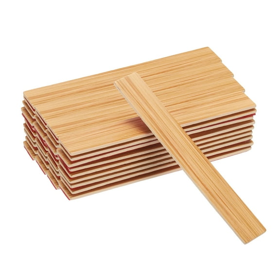 Uxcell Dollhouse Flooring, 3.94" Length, Wood Self Adhesive Miniature Dollhouse Wood Flooring Peel and Stick (White) - (Applications: for Dollhouse Decoration), 40-Pieces