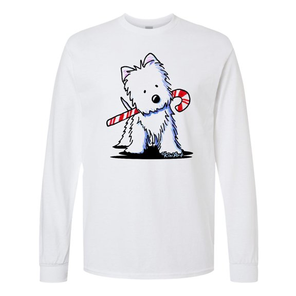 Inktastic Candycane Cutie Westie Long Sleeve T-Shirt
