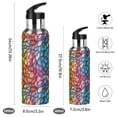 thumbnail image 2 of Yayeee 20oz Insulated Water Bottle Double Wall Stainless Steel with Flip Straw Lid, Colorful Dragon Scales Pattern, 2 of 7